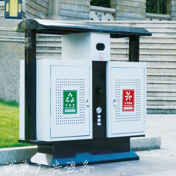 绿灿镀锌冲孔垃圾箱（常用）LC-DXS001